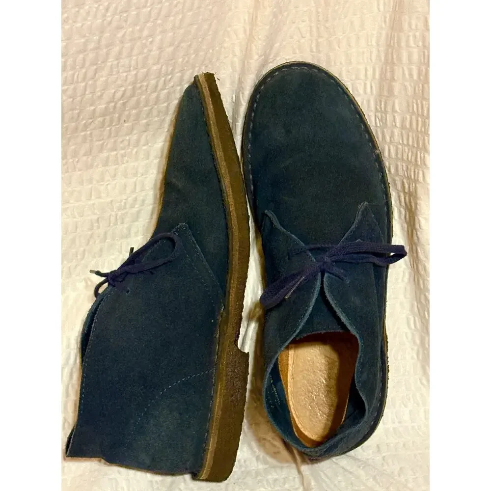 J.  Crew MacAlister Italian Made Navy Blue Suede Leather Chukka Boots Men’s 8.5
